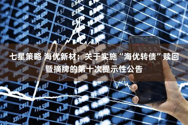 七星策略 海优新材：关于实施“海优转债”赎回暨摘牌的第十次提示性公告