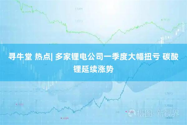 寻牛堂 热点| 多家锂电公司一季度大幅扭亏 碳酸锂延续涨势