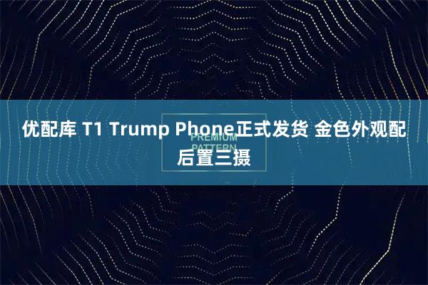 优配库 T1 Trump Phone正式发货 金色外观配后置三摄