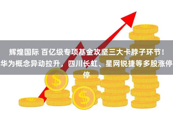 辉煌国际 百亿级专项基金攻坚三大卡脖子环节！华为概念异动拉升，四川长虹、星网锐捷等多股涨停